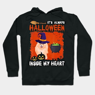 Pomeranian It's always Halloween inside my heart Hoodie